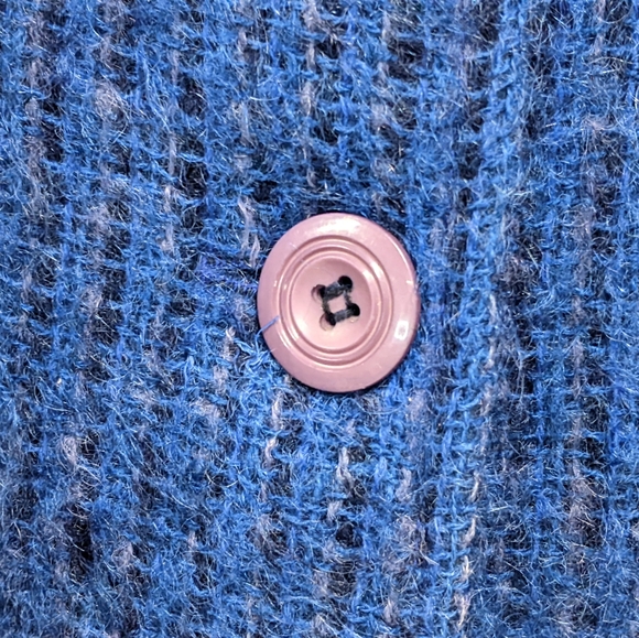 Vintage Bardolino Luxury Blue Mohair Long Coat, ANNA Collection, Scotland, Med - Picture 7 of 15